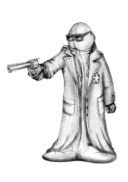 Mr. Dick holding a revolver, ready to shut down dumb takes with logic